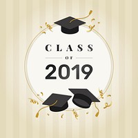 Graduation class of 2019 vector