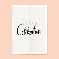 Festive celebration typography card vector