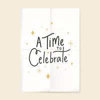 A time to celebrate typography vector