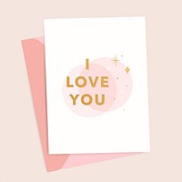 I love you card vector