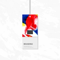 Tag branding with abstract design vector