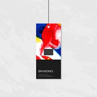 Tag branding with abstract design vector
