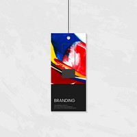 Tag branding with abstract design vector