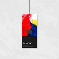 Tag branding with abstract design vector