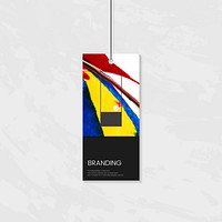 Tag branding with abstract design vector