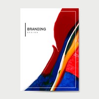 Branding poster with abstract design vector