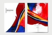 Branding poster with abstract design vector
