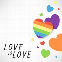 Love is love typography background vector