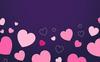 Pink hearts background design vector