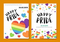 Happy pride day posters vector