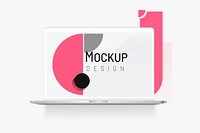Abstract design on a laptop screen mockup