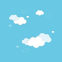 Blue sky with clouds patterned background vector