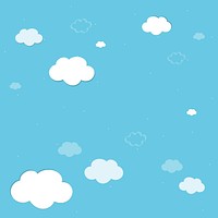 Blue sky with clouds patterned background vector