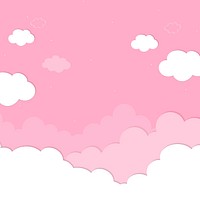 Pink sky with clouds wallpaper vector