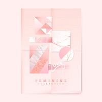 Pink feminine geometric poster banner