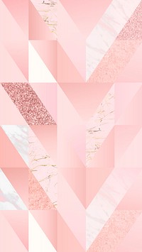 Pink feminine geometric background vector