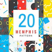 Colorful geometric memphis style background