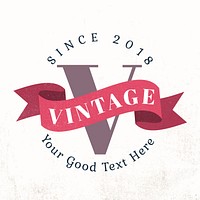 Vintage badge with a banner vector