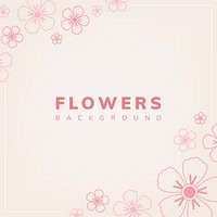 Floral pattern with a light pink background vector