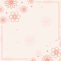 Orange floral pattern with a beige background vector