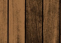 Rustic dark brown wooden textured background vector