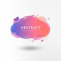 Colorful abstract oval badge vector