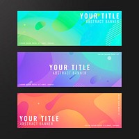 Colorful abstract banner vectors collection