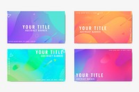Colorful abstract banner vectors collection