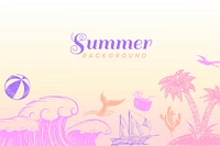 Summer themed border background vector