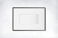 Black frame mockup on a wall vector