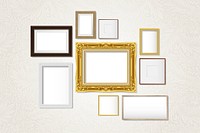 Luxurious frame mockups collection vector