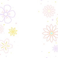 Pink and yellow flower pattern with a white background vector