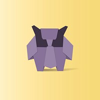 Animal origami vector