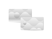 Silver geometric abstract patterned business card template vector