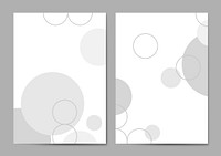 Gray circle geometric pattern poster vectors set