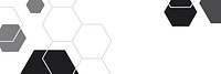 Black and white hexagon geometric pattern banner vector