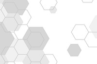 Gray hexagon geometric pattern background vector