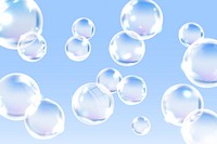 Soap bubbles floating into the sky background vector