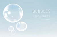 Soap bubbles floating into the sky background vector