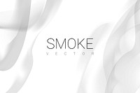 Gray smoke abstract on white background vector