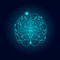 Artificial intelligence brain robotic system vector