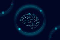 Artificial intelligence brain robotic system vector