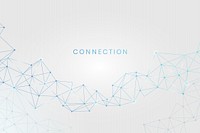Blue connecting dots technology background vector