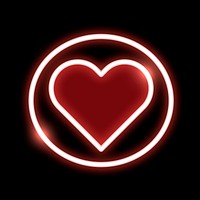 Red heart shaped emoji vector