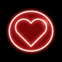 Red heart shaped emoji vector