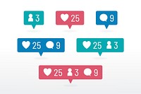 Social media icons set vector