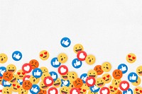 Social media icons border on a white background vector
