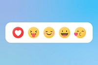 Social media emoji in a white speech bubble vector