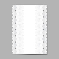 3D gray hexagonal patterned poster template vector