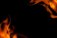 Orange blazing flame on a black background vector